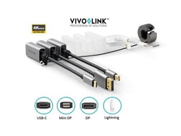Vivolink Anneau d'Adaptateur Pro USB-C, DisplayPort, Mini DisplayPort, Lightning
