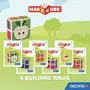 Geomag MAGICUBE Fruits - Set de construction magnétique avec 4 cubes, 131 pièces et cartes modèles - STEM - Pour apprentissage par le jeu