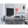 One For All Quadpod TV Stand - Bois clair et métal - Orientable 360°