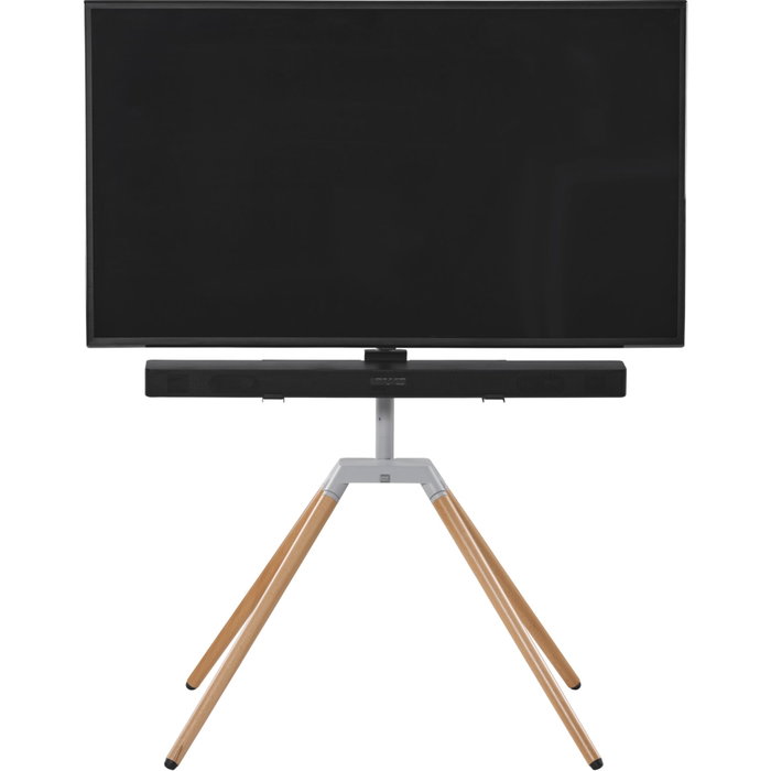 One For All Quadpod TV Stand - Finition bois clair et métal - 32'' à 75''
