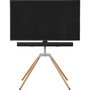 One For All Quadpod TV Stand - Finition bois clair et métal - 32'' à 75''
