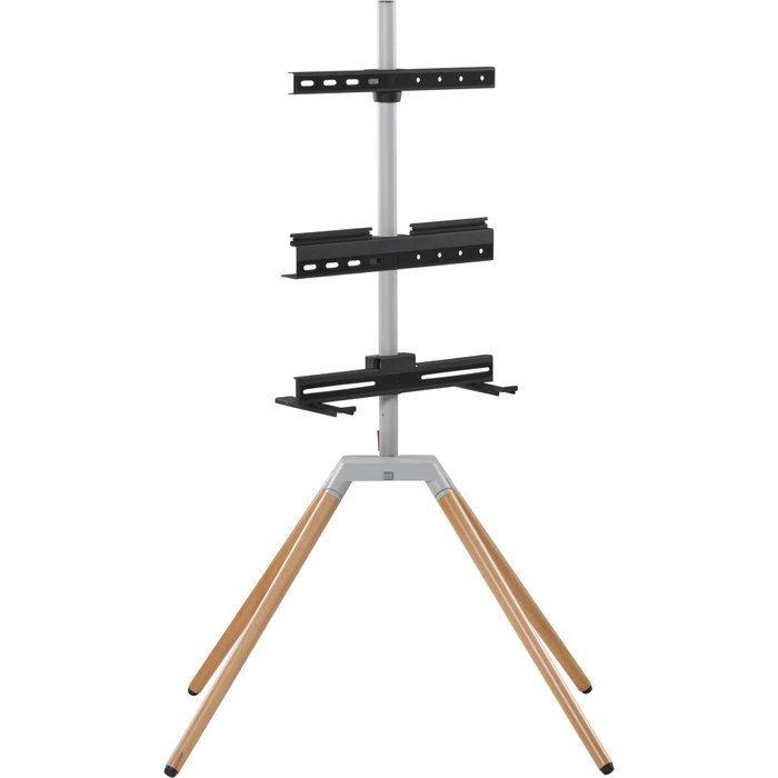 One For All Quadpod TV Stand - Finition bois clair et métal - 32'' à 75''