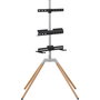 One For All Quadpod TV Stand - Finition bois clair et métal - 32'' à 75''