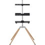 One For All Quadpod TV Stand - Finition bois clair et métal - 32'' à 75''