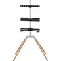 One For All Quadpod TV Stand - Finition bois clair et métal - 32'' à 75''