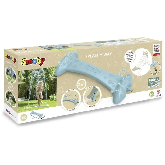 Smoby Toboggan d'eau et jeu d'arrosage Splashy Way Smoby Life - Jeu aquatique pour enfants dès 2 ans avec jets réglables, fabriqué en France Smoby Toboggan d'eau et jeu d'arrosage Splashy Way Smoby Life - Jeu aquatique pour enfants dès 2 ans avec jets réglables, fabriqué en France