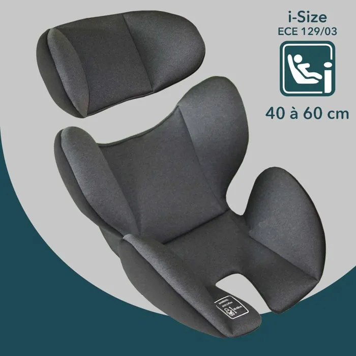 Bambisol AY913PLUSN Siège Auto Évolutif Groupe 0+/1/2/3 I-Size Réversible et Inclinable avec Réducteur - Noir