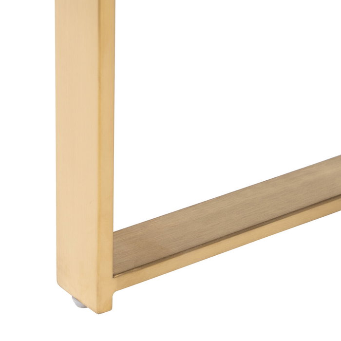 BigBuy Home Table Basse Doré Brun foncé