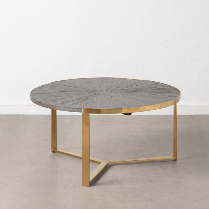 BigBuy Home Table Basse Doré Brun foncé