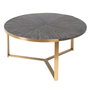 BigBuy Home Table Basse Doré Brun foncé