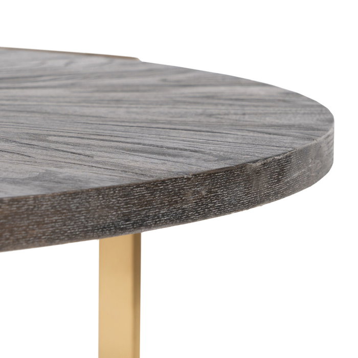 BigBuy Home Table Basse Doré Brun foncé