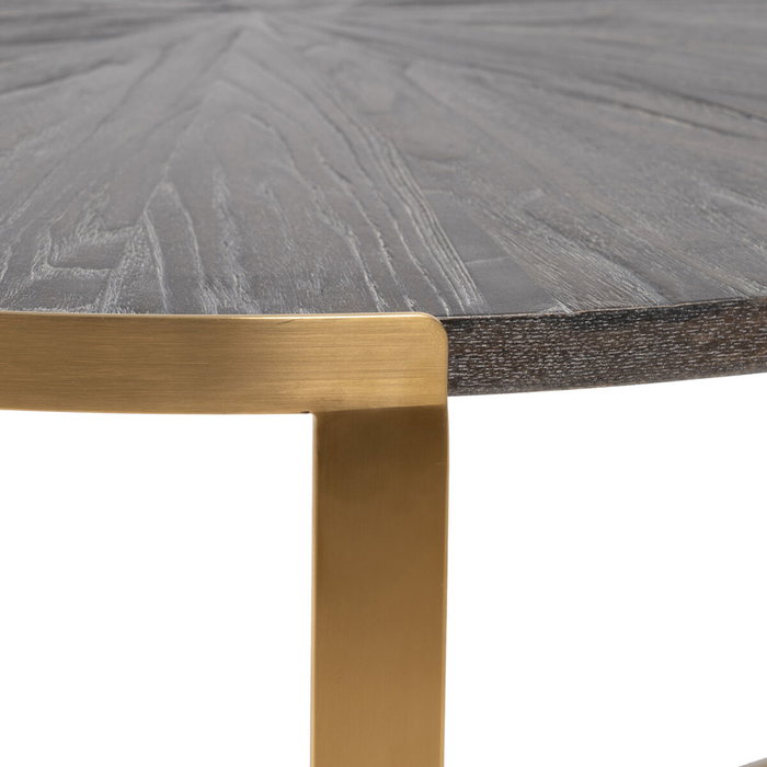 BigBuy Home Table Basse Doré Brun foncé