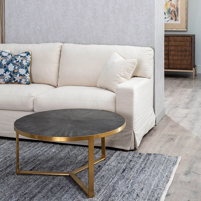BigBuy Home Table Basse Doré Brun foncé