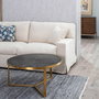 BigBuy Home Table Basse Doré Brun foncé