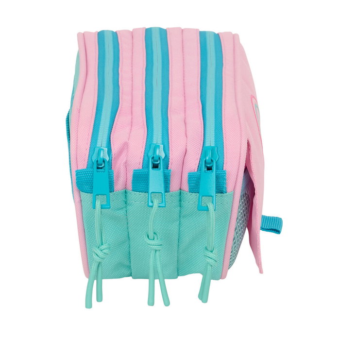 Benetton Sac portetout triple compartiments, 21.5x8x10 cm, poche frontale et sangle arrière adaptable