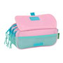 Benetton Sac portetout triple compartiments, 21.5x8x10 cm, poche frontale et sangle arrière adaptable