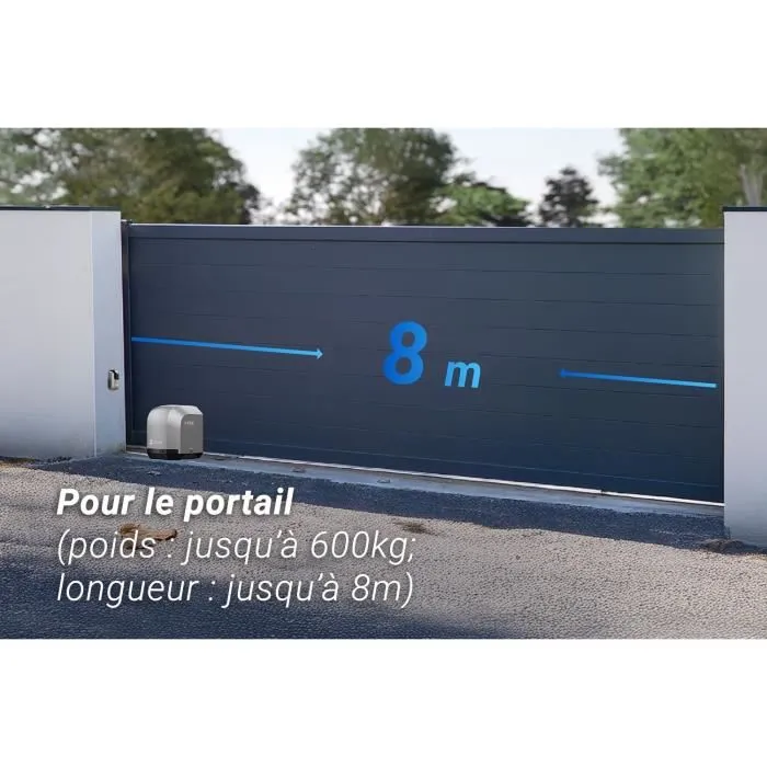 EZVIZ Kit Moteur de Portail Coulissant Connecté HG2 600 Pro - Motorisation jusqu'à 600 kg, Contrôle Smartphone, Sécurité Anti-Écrasement EZVIZ Kit Moteur de Portail Coulissant Connecté HG2 600 Pro - Motorisation jusqu'à 600 kg, Contrôle Smartphone, Sécurité Anti-Écrasement
