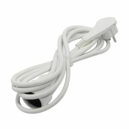 Chacon Prolongateur HO5VVF 3 x 1,5 mm² - 3 m - Blanc avec fiche plate