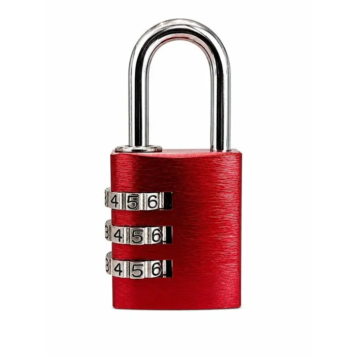 Abus Cadenas à combinaison 145/30, 3 chiffres, Aluminium rouge