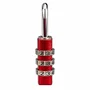 Abus Cadenas à combinaison 145/30, 3 chiffres, Aluminium rouge
