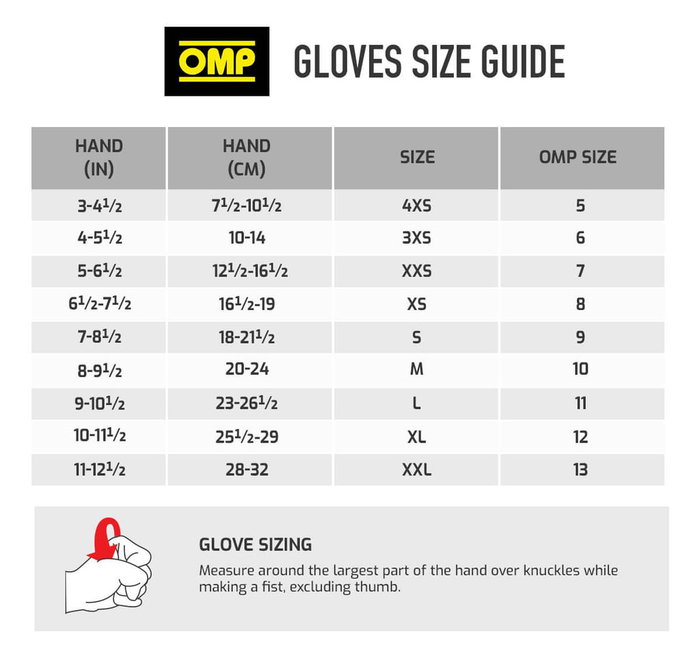 Omp Gants de Course FIA 8856-2018 My2025 Noir - Blanc Taille M OMPIB0-0777-B01-076-M