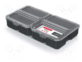 KISTENBERG Conteneur MSX BOX noir avec couvercle transparent