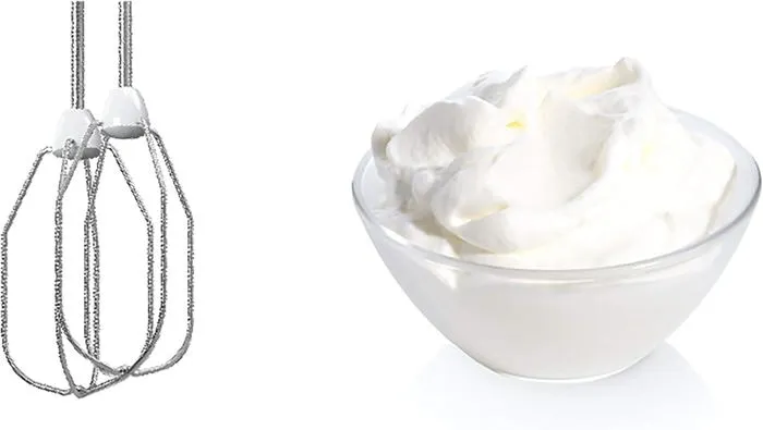 Bosch MFQ3010 CleverMixx - Batteur électrique 300W, 2 vitesses, 2 fouets et 2 crochets inox, fonction Pulse, Blanc