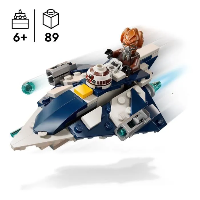 LEGO 75400 Star Wars Microfighter Chasseur Jedi de Plo Koon - Set de Construction 89 Pièces avec Minifigurine - Jeu Enfant 6 Ans et Plus