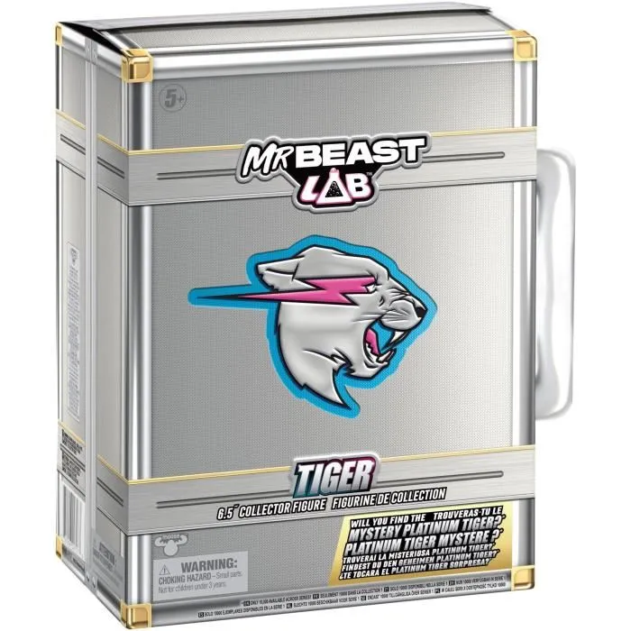 Moose Toys Figurine Collector Tigre Mr. Beast Lab - Figurine articulée détaillée de 15.8 cm - Collection MrBeast Lab ULTIME Moose Toys Figurine Collector Tigre Mr. Beast Lab - Figurine articulée détaillée de 15.8 cm - Collection MrBeast Lab ULTIME