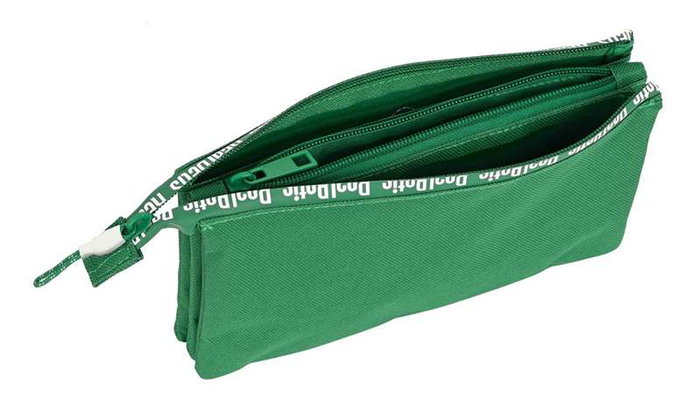 Real Betis Porte-tout triple recyclé 22x12x3 cm - Vert - Polyester 600D - Âge recommandé : 3 ans
