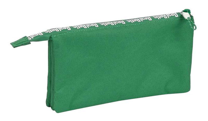 Real Betis Porte-tout triple recyclé 22x12x3 cm - Vert - Polyester 600D - Âge recommandé : 3 ans