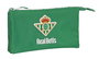 Real Betis Porte-tout triple recyclé 22x12x3 cm - Vert - Polyester 600D - Âge recommandé : 3 ans