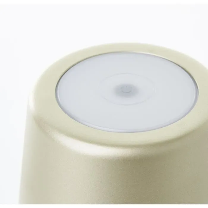 Brilliant KAAMI Lampe à poser extérieure rechargeable LED 2W 310lm 3000K or mat, DIM, USB, 3-Step DIM, IP54