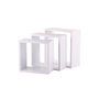 5Five Lot de 3 étagères cube blanches MDF 3 tailles 57x57x45 / 27x27x12 / 30x30x12 cm