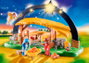 Playmobil 9494 Belen avec lumière - Arche de Noël avec éclairage et crèche, piles 2x1,5 V
