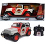JADA TOYS Jeep Wrangler Jurassic Park - Voiture radiocommandée 1:16 (38,74 cm) - 2,4 GHz, Turbo, Charge USB - Pour +6 ans