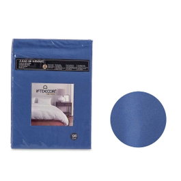 GIFTDECOR Set de 3 draps bleu 135cm