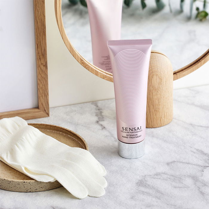 Sensai Mitaines de Traitement pour Mains en Coton Naturel - Soin Velouté et Réparateur, 1 unité