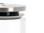 Vivalto Bocal en verre borosilicate 1,4L rond avec couvercle en acier transparent argent 10x21x10cm (Set de 12)
