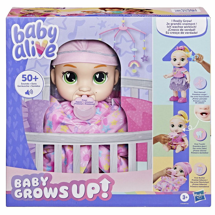 Hasbro Baby Alive Bébé grandit LaLa GooGoo, poupée interactive
