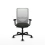 PIQUERAS Y CRESPO Chaise Zulema Synchro 3 positions tissu Noir Maille Blanc