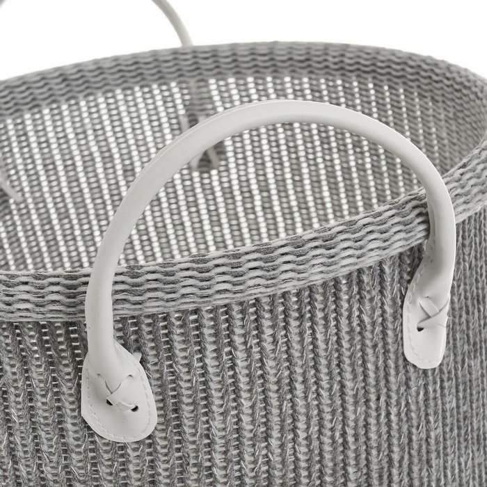 BigBuy Home Panier Multi-usages Blanc Gris Polyester (3 Unités) BigBuy Home Panier Multi-usages Blanc Gris Polyester (3 Unités)