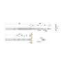 Emuca Lot de 5 jeux de coulisses pour tiroirs, sortie totale, push, fermeture amortie, 600mm