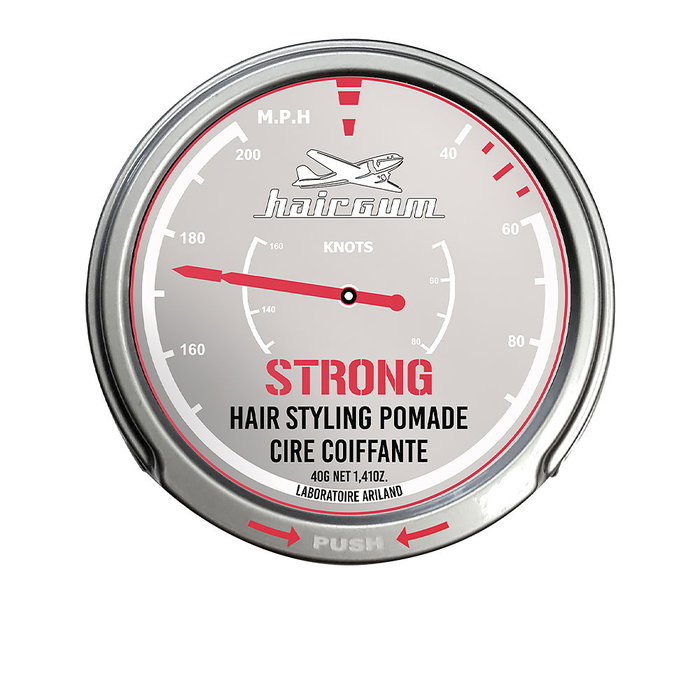 Hairgum Pommade Coiffante STRONG pour Homme, Fixation Maximale, 40g