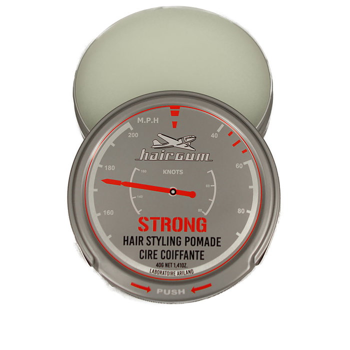 Hairgum Pommade Coiffante STRONG pour Homme, Fixation Maximale, 40g