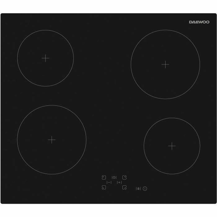 Daewoo BH6VTF27BNM Plaque de cuisson vitrocéramique 60 cm Noir