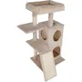 Kerbl Arbre à Chat Alessia 100 cm - Alcôve à Deux Étages, Surfaces Moelleuses, Couchette avec Coussin Amovible et Balle à Jouer