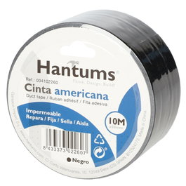 Hantums Cinta americana noire imperméable 50mm 10m