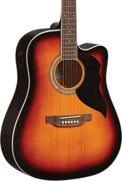EKO Guitare Acoustique Dreadnought Ranger 6 A/E Cutaway - Brown Sunburst