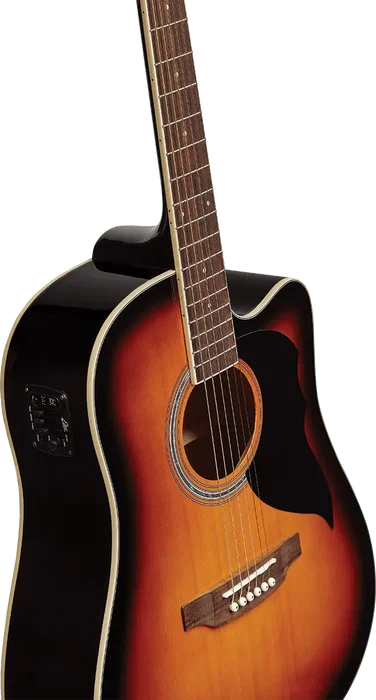 EKO Guitare Acoustique Dreadnought Ranger 6 A/E Cutaway - Brown Sunburst